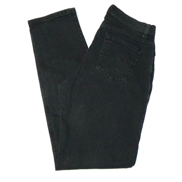 Vintage Genuine Wrangler Women's 12 x L34 Black Stretch Denim Straight Leg Jeans - Picture 4 of 7